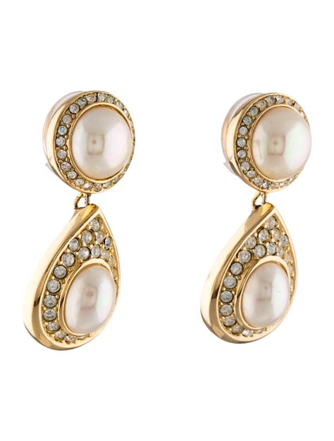 dior earrings pearl price|dior pearl earrings wedding.